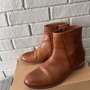 Frye Brown Leather Ankle Boots